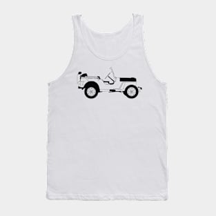 Willys Black Outline Tank Top